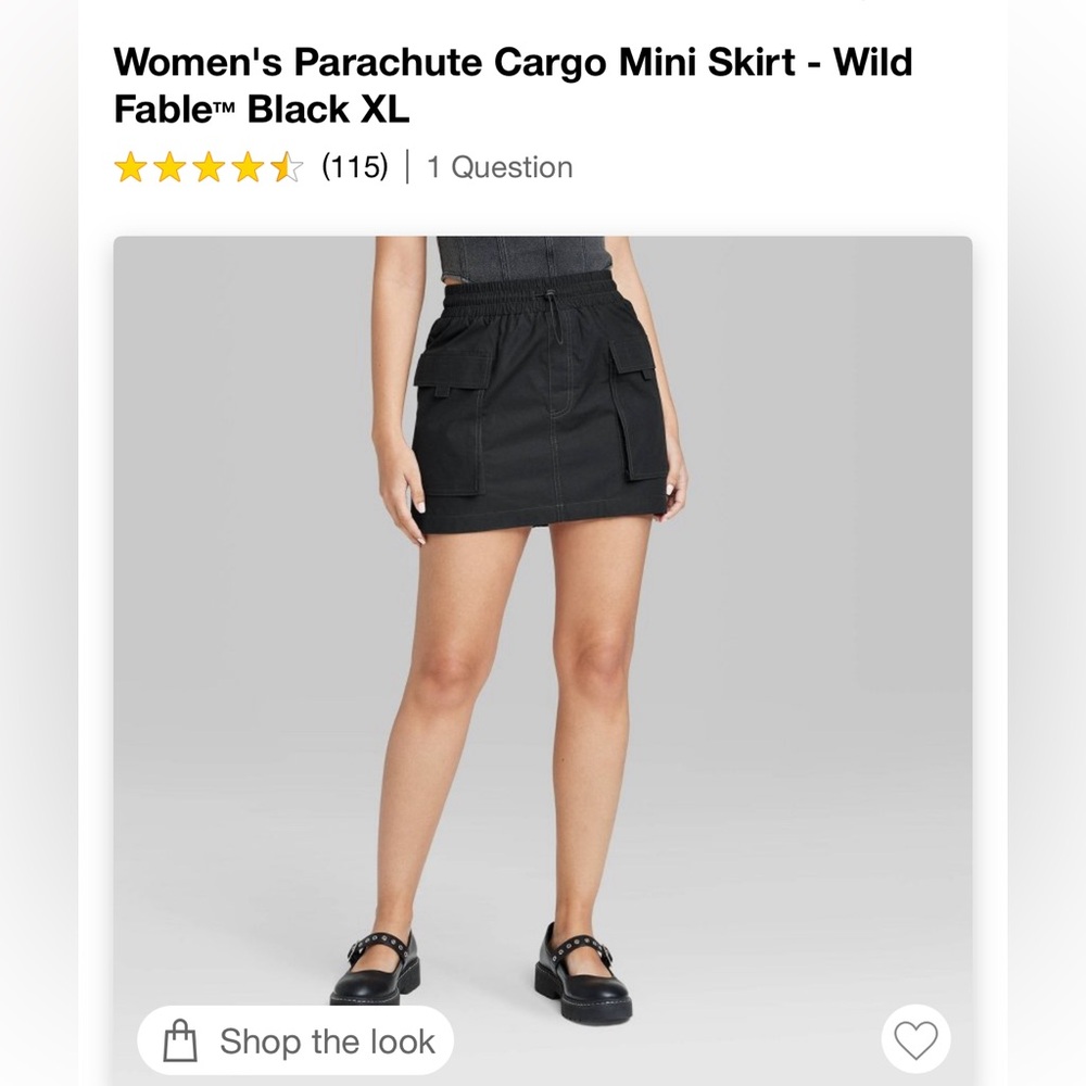 NWT Wild fable parachute mini skirt
